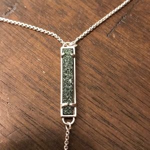 Kendra Scott Green Bar Necklace